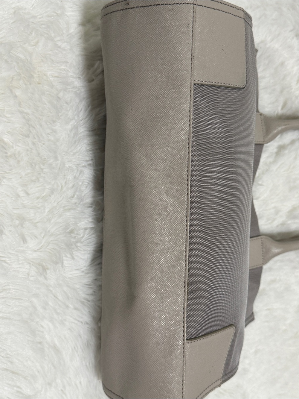 Tory Burch Taupe Canvas and Leather Tote - Picture 5 of 10